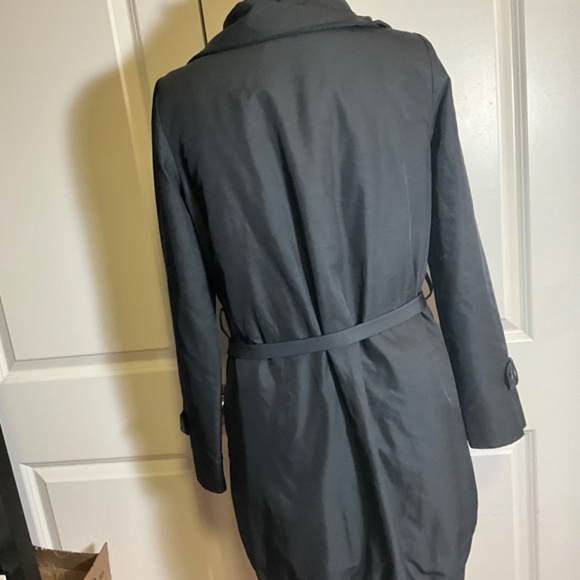 CLUB MONACO black quilted PARKA/jacket  waist tie S/P - Picture 5 of 11